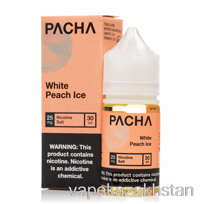 Vape Kazakhstan White Peach Ice - Pacha Salts - 30mL 25mg